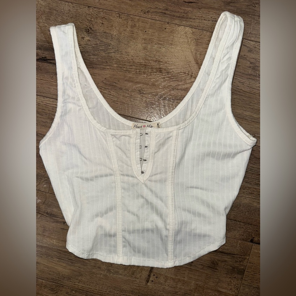 White corset top